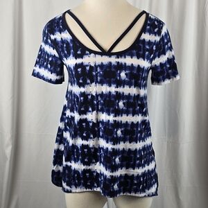 JUST B Tie Dye Short Sleeve Stretch Top – Women’s Size Small
